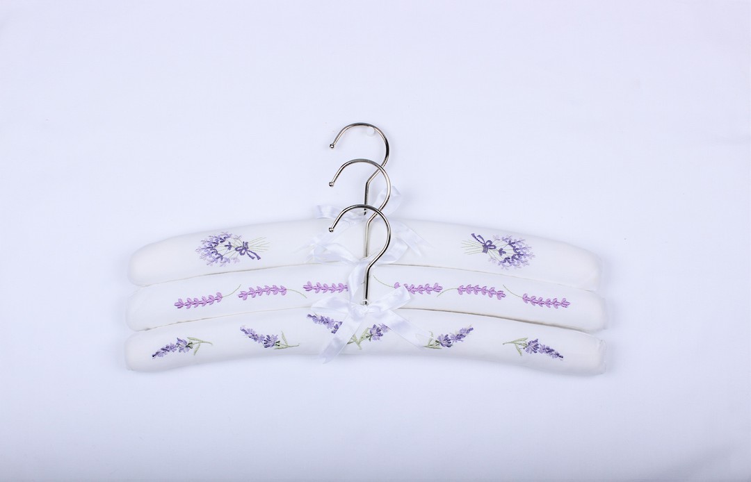Lavender coat hangers - set of 3. Code: EH-LAV image 0